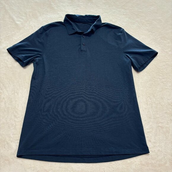 lululemon athletica Other - Lululemon Polo Shirt Mens Medium? Navy Blue Evolution Pique Stretch Casual Logo